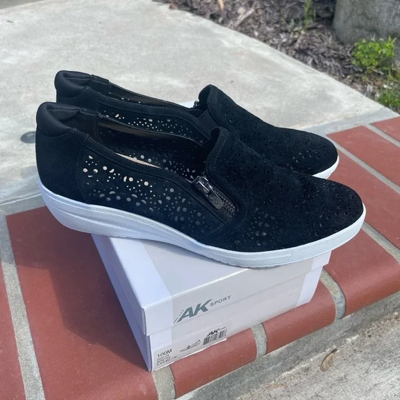 Anne Klein Sport Black Slip-On Sneakers - Picture 2 of 5